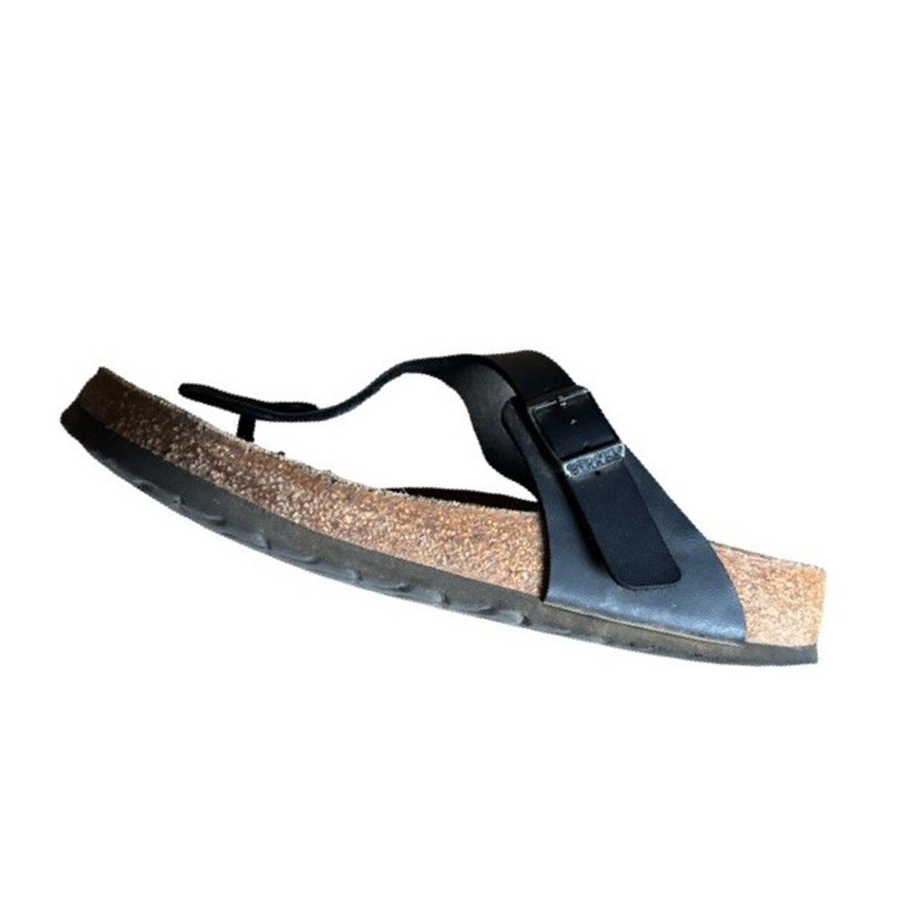 Birkenstock Thong Sandals Size 39 Gizeh Black Worn Used Casual Summer US 8 - Picture 6 of 9